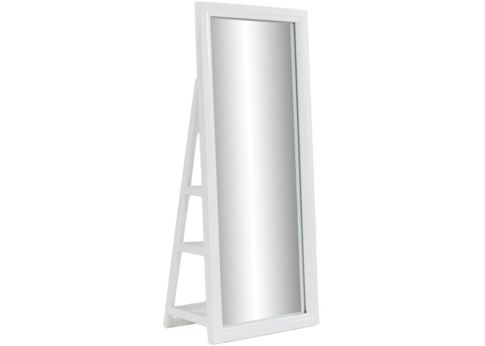 Signature Design by Ashley® Evesen White Floor Standing Mirror with Storage