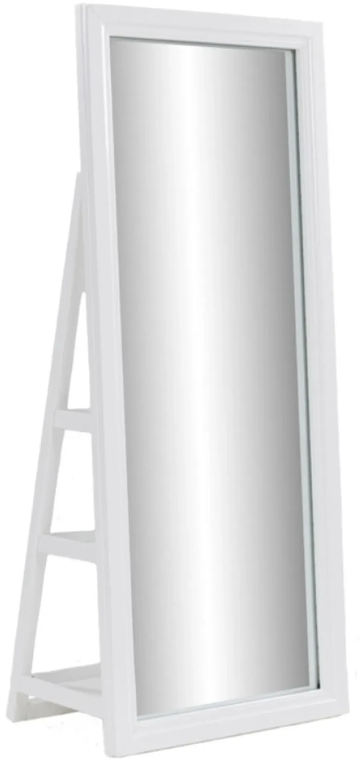 Signature Design by Ashley® Evesen White Floor Standing Mirror with Storage