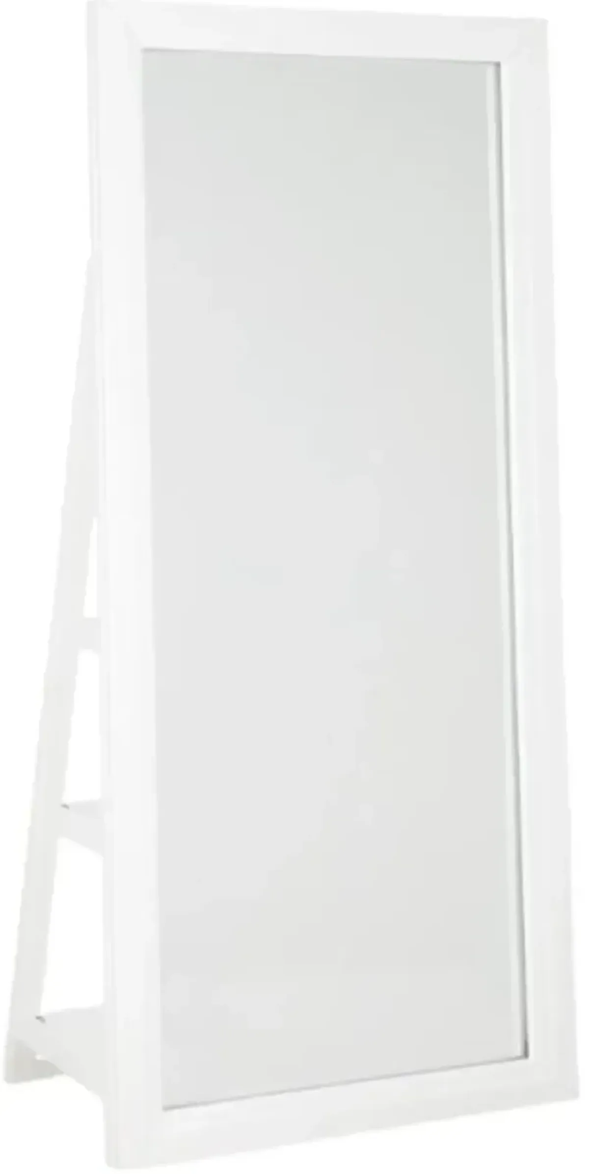 Signature Design by Ashley® Evesen White Floor Standing Mirror with Storage