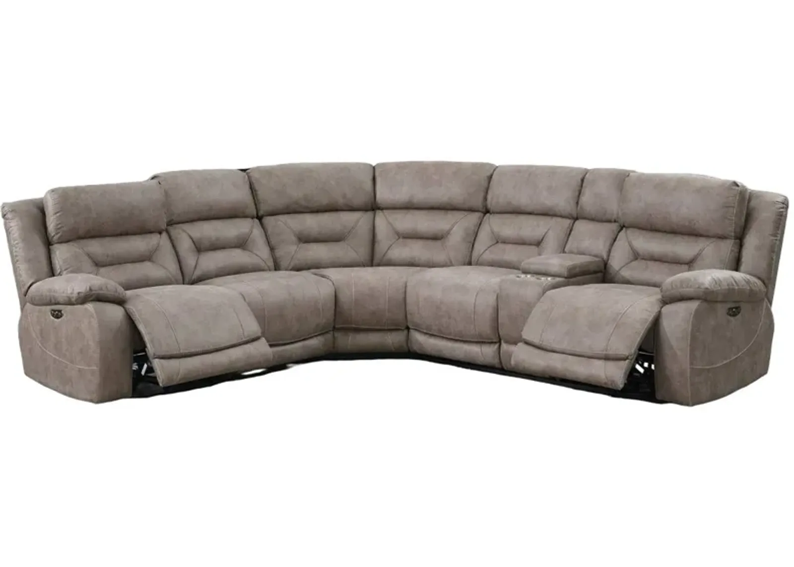 Steve Silver Co. Aria 3-Piece Desert Sand Dual-Power Reclining Sectional Sofa