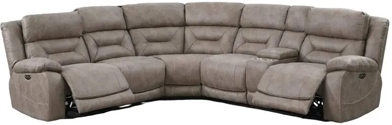 Steve Silver Co. Aria 3-Piece Desert Sand Dual-Power Reclining Sectional Sofa