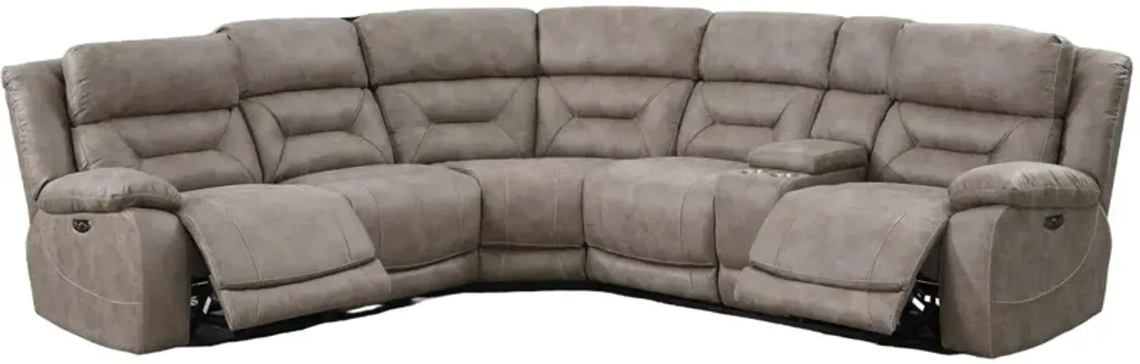 Steve Silver Co. Aria 3-Piece Desert Sand Dual-Power Reclining Sectional Sofa