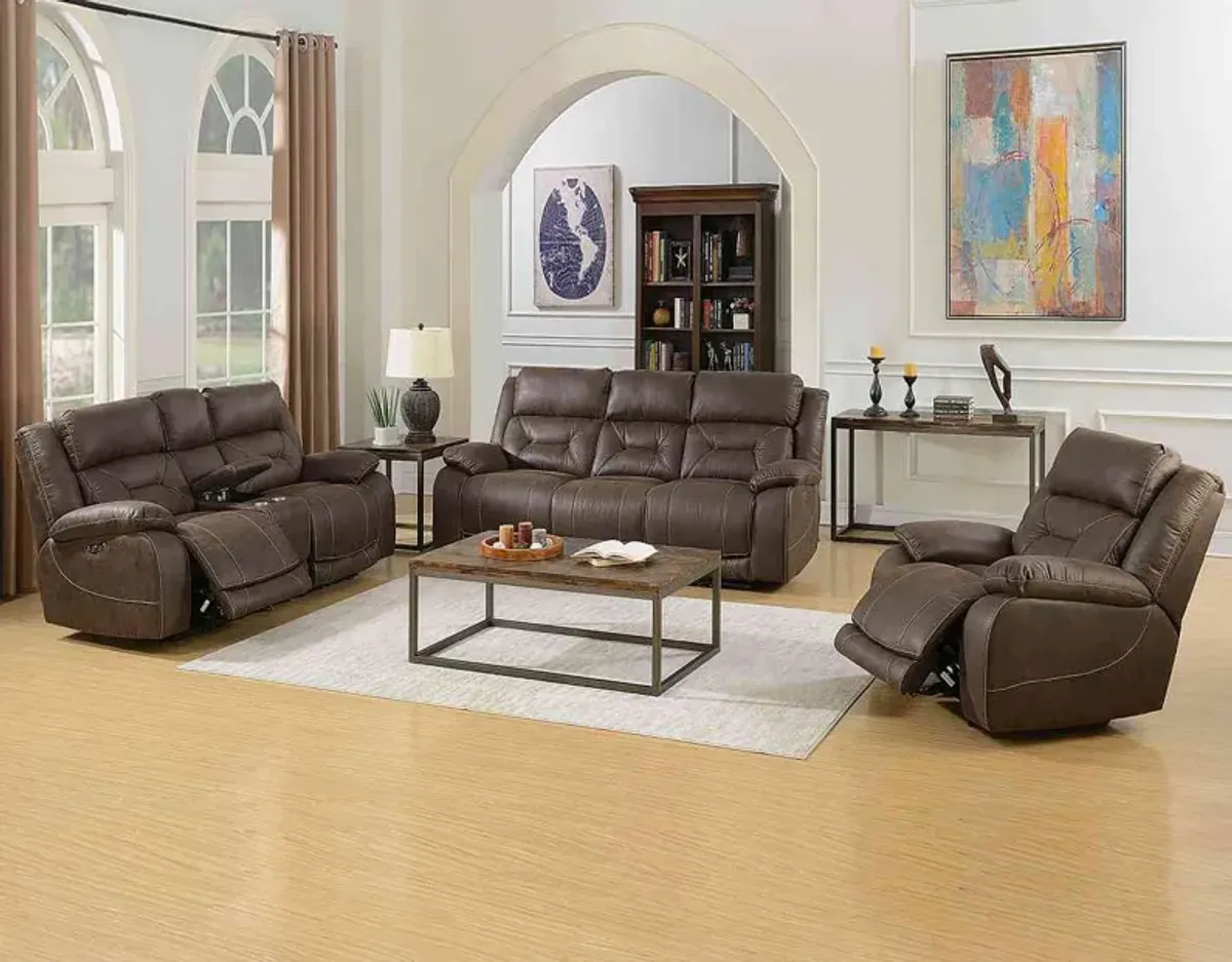 Steve Silver Co. Aria 3-Piece Saddle Brown Dual Power Motion Sofa Set