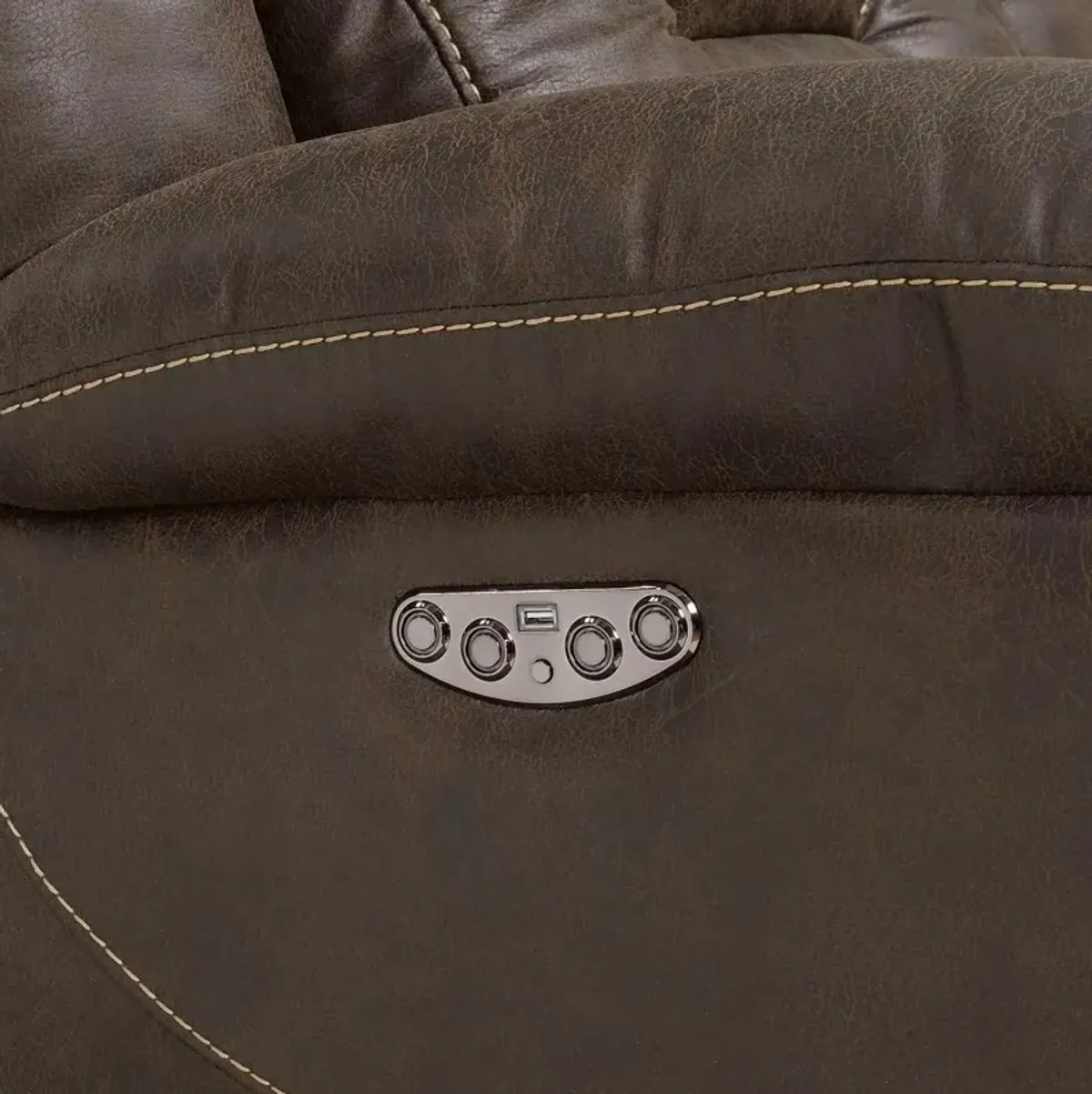 Steve Silver Co. Aria Saddle Brown Dual Power Reclining Sofa
