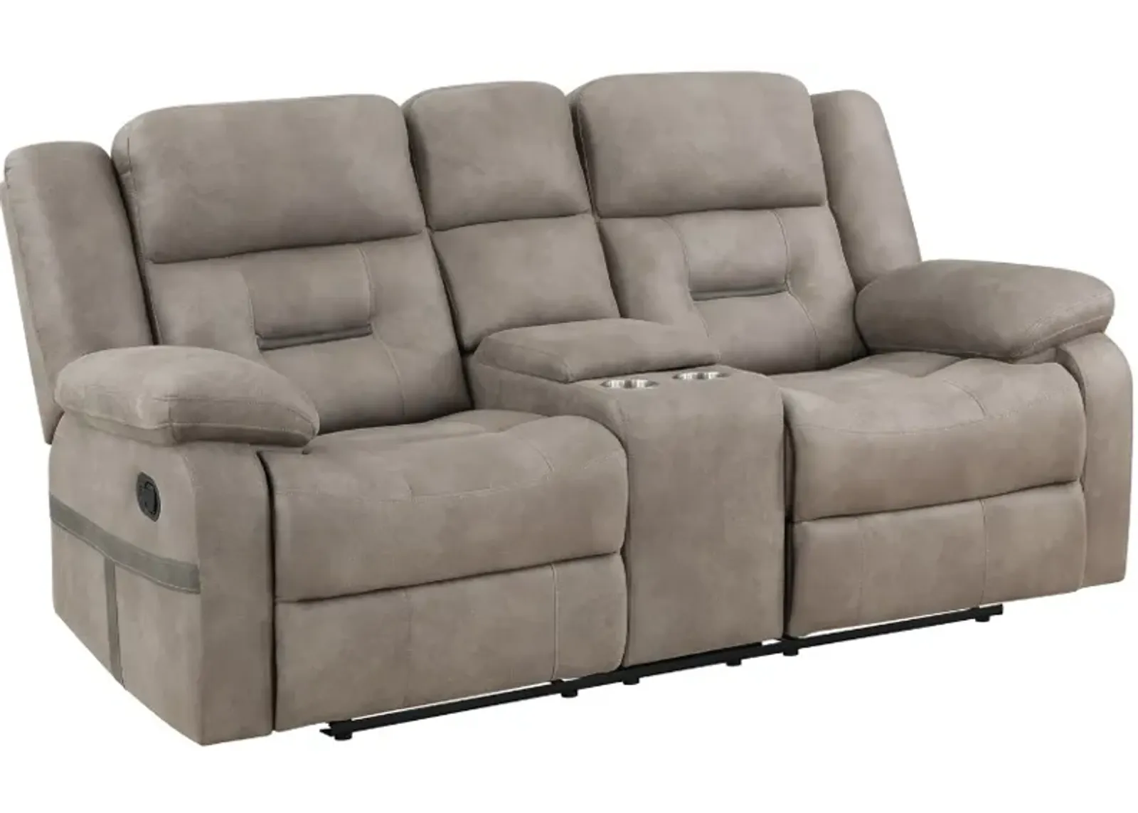 Steve Silver Co. Abilene Tan Manual Reclining Console Loveseat