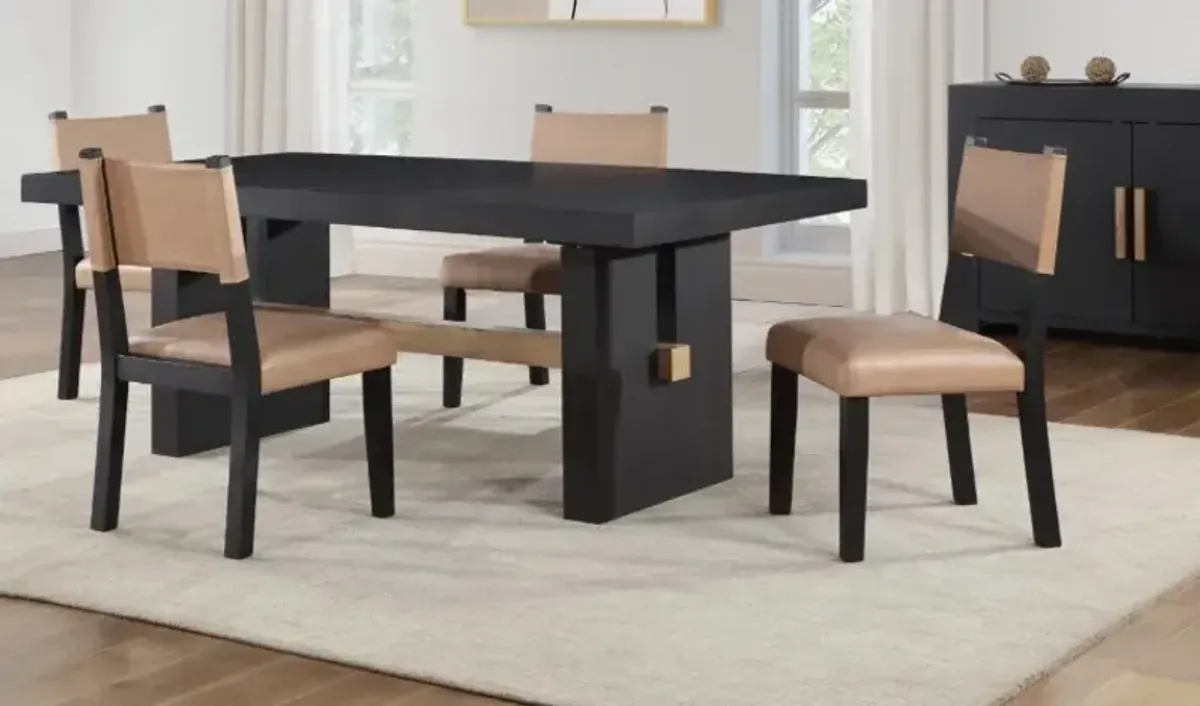 Steve Silver Co. Aubrey 5-Piece Black Dining Set