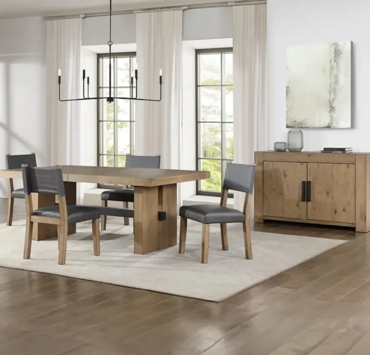 Steve Silver Co. Aubrey 5-Piece Brown/Gray Dining Set