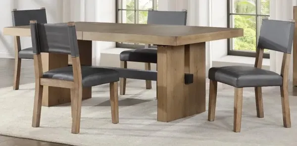 Steve Silver Co. Aubrey 5-Piece Brown/Gray Dining Set