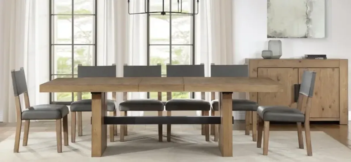 Steve Silver Co. Aubrey 7-Piece Brown/Gray Dining Set