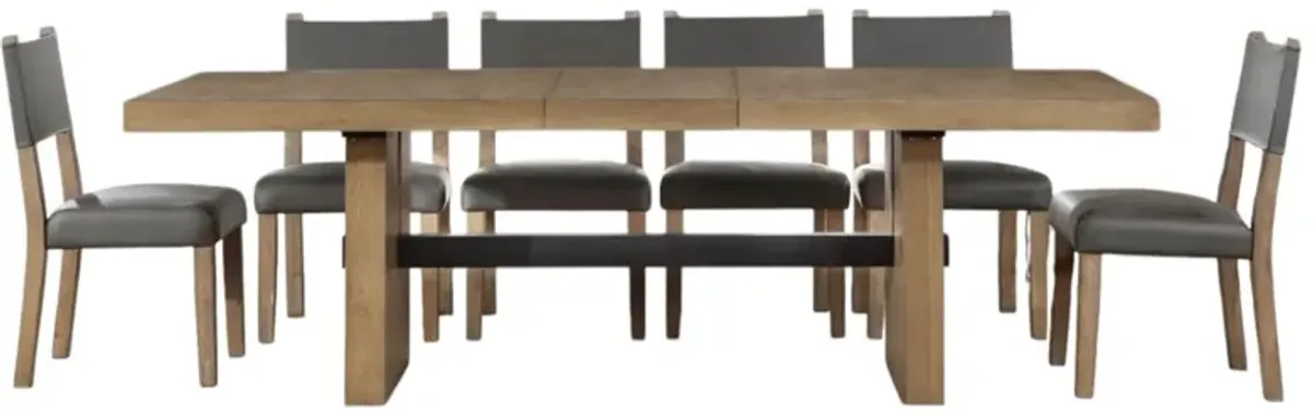 Steve Silver Co. Aubrey 7-Piece Brown/Gray Dining Set