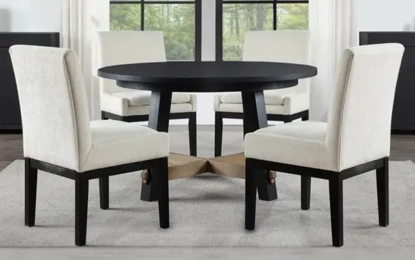 Steve Silver Co. Aubrey 7-Piece Black/White Dining Set