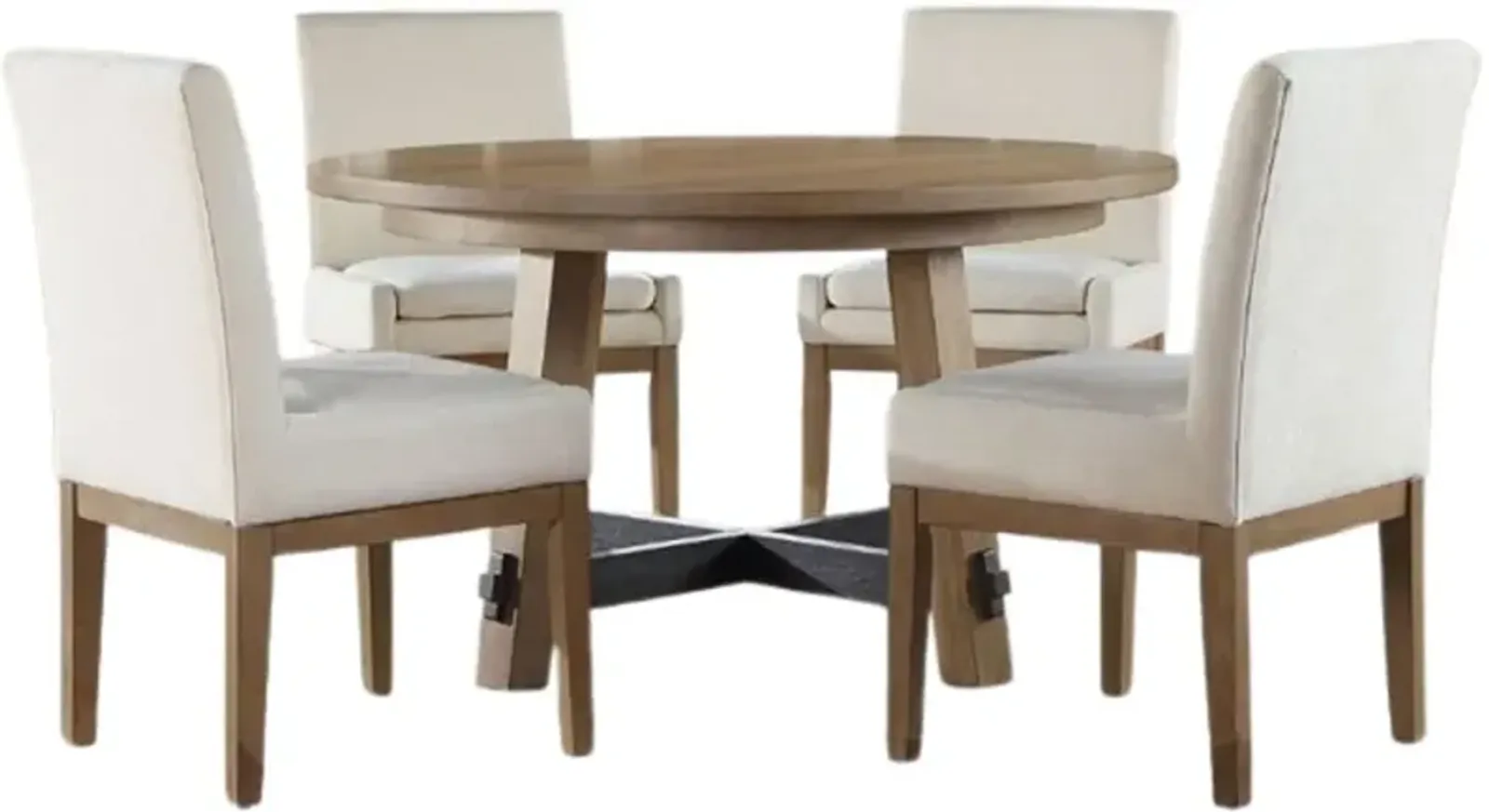 Steve Silver Co. Aubrey 5-Piece Driftwood/White Dining Set
