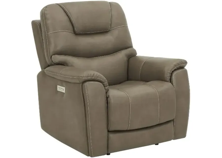 Steve Silver Co. Adelaide Caramel Vegan Dual-Power Leather Recliner