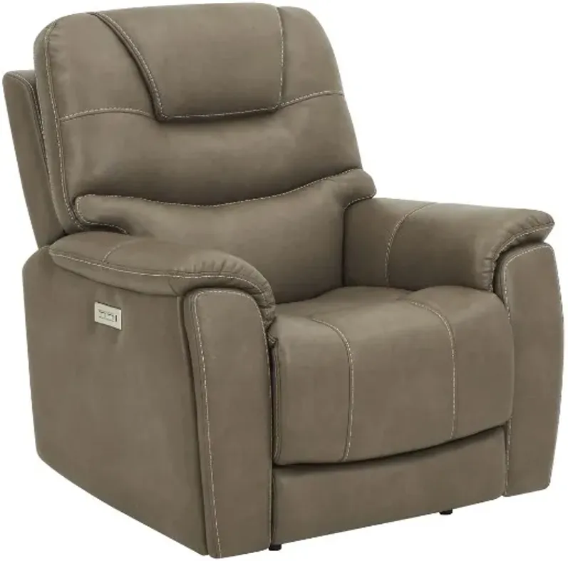 Steve Silver Co. Adelaide Caramel Vegan Dual-Power Leather Recliner