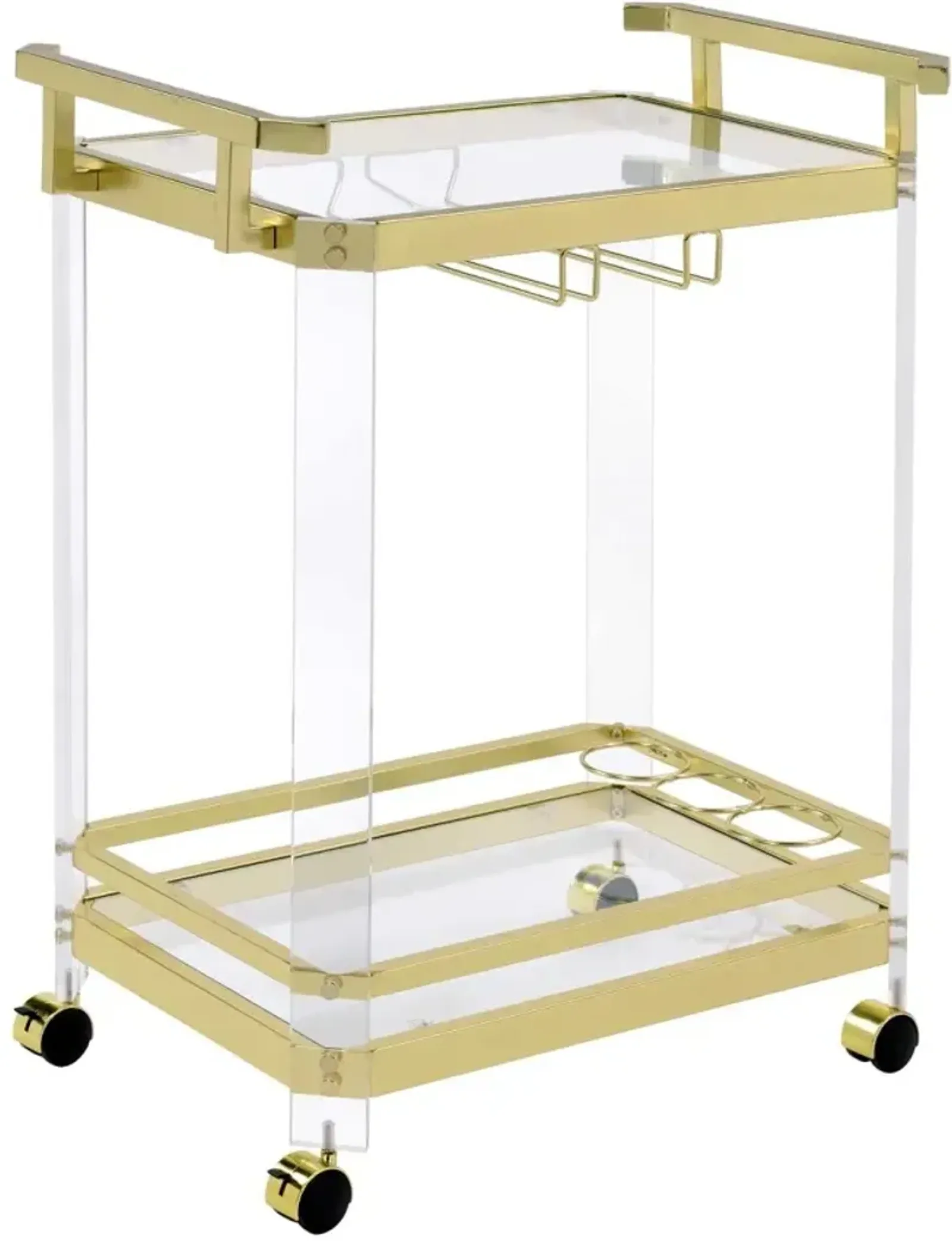 Steve Silver Co. Aerin Clear/Gold Server Cart