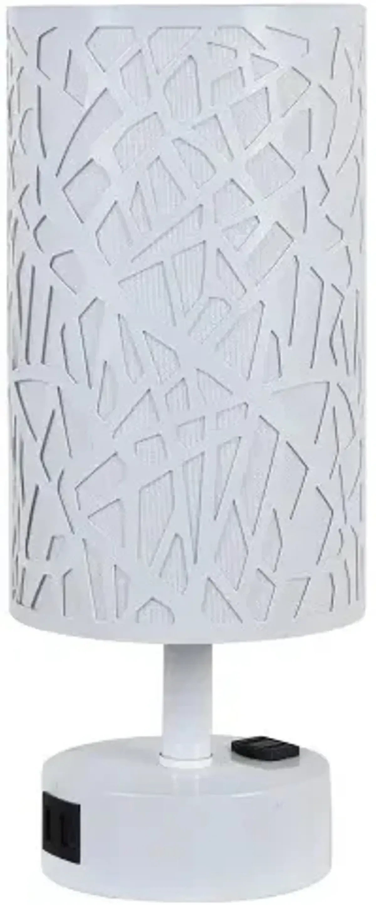 Crestview Collection Elements 4-Piece White Table Lamp Set