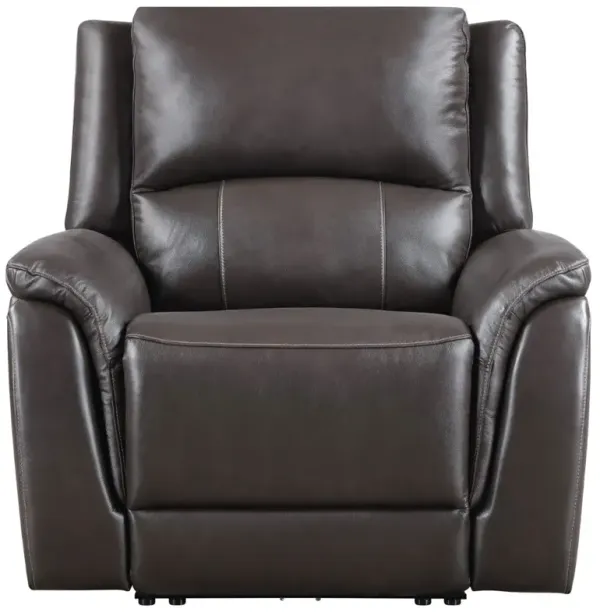 Steve Silver Co. Alexandria Chocolate Leather Power Recliner