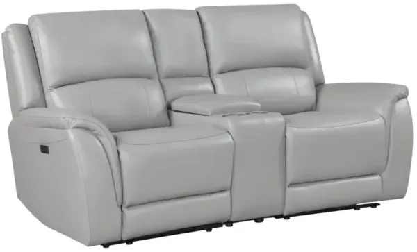 Steve Silver Co. Alexandria 3-Piece Stone Leather Power Reclining Console Loveseat