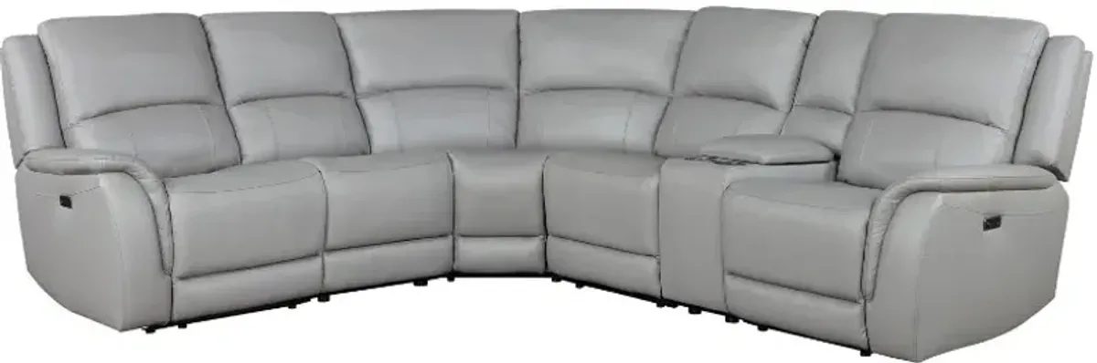 Steve Silver Co. Alexandria 6-Piece Stone L-Shape Power Reclining Sectional