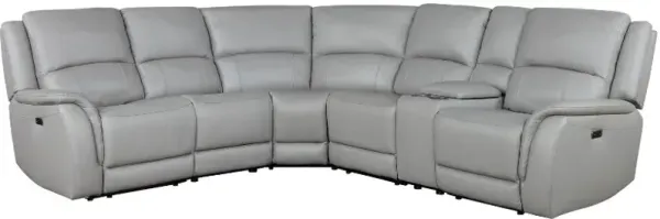 Steve Silver Co. Alexandria 6-Piece Stone L-Shape Power Reclining Sectional