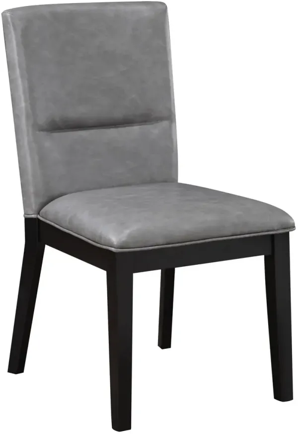 Steve Silver Co. Amy Ebony/Moonlight Gray Upholstered Dining Side Chair