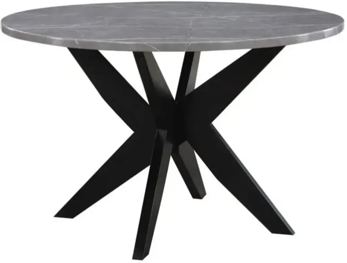 Steve Silver Co. Amy Gray 48'' Dining Table with Ebony Base