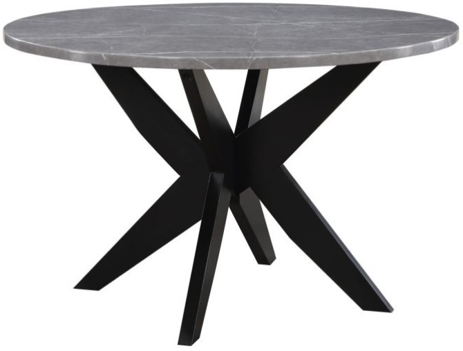 Steve Silver Co. Amy Gray 48'' Dining Table with Ebony Base