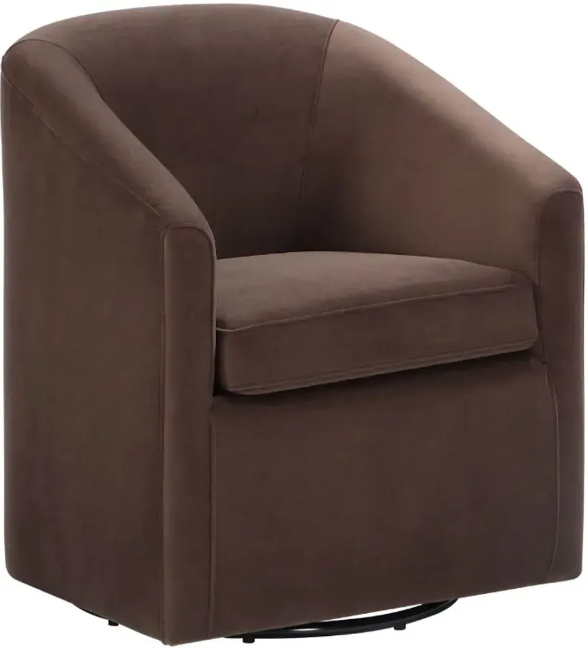 Steve Silver Co. Arlo Cocoa Upholstered Swivel Barrel Chair