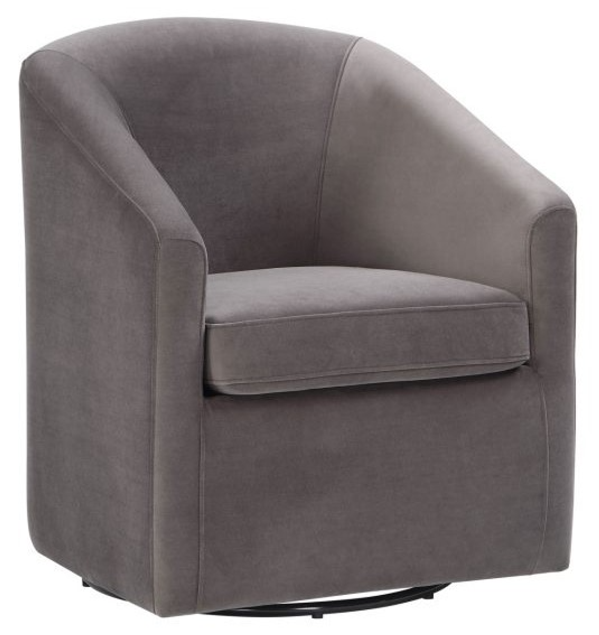 Steve Silver Co. Arlo Fog Upholstered Swivel Barrel Chair