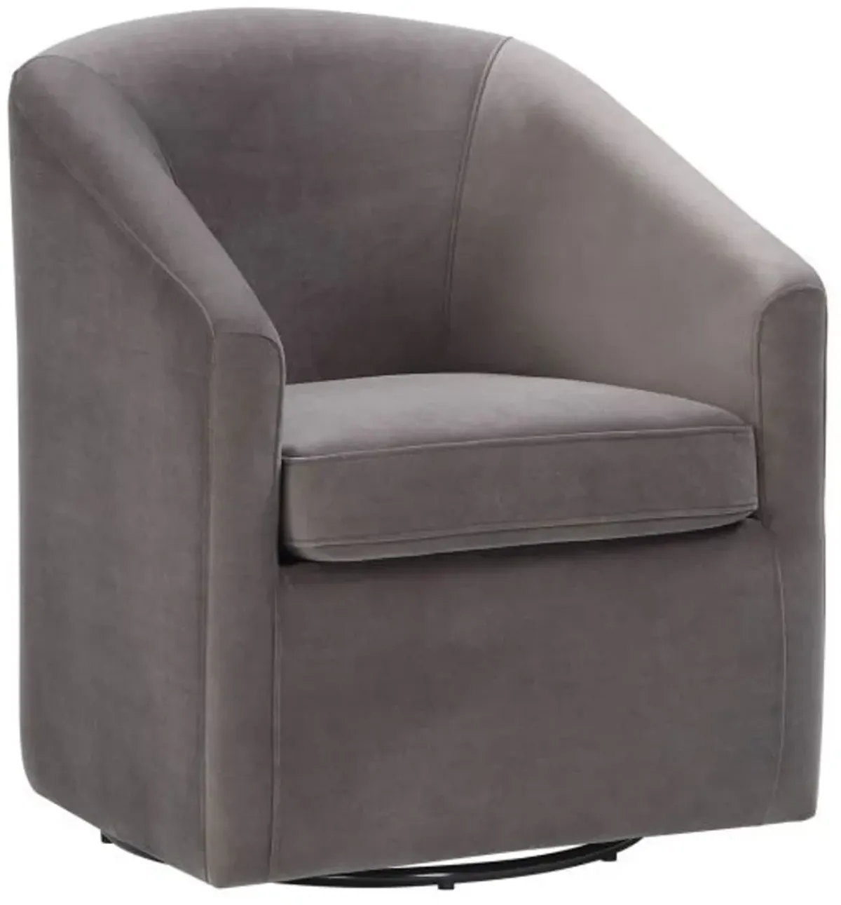 Steve Silver Co. Arlo Fog Upholstered Swivel Barrel Chair