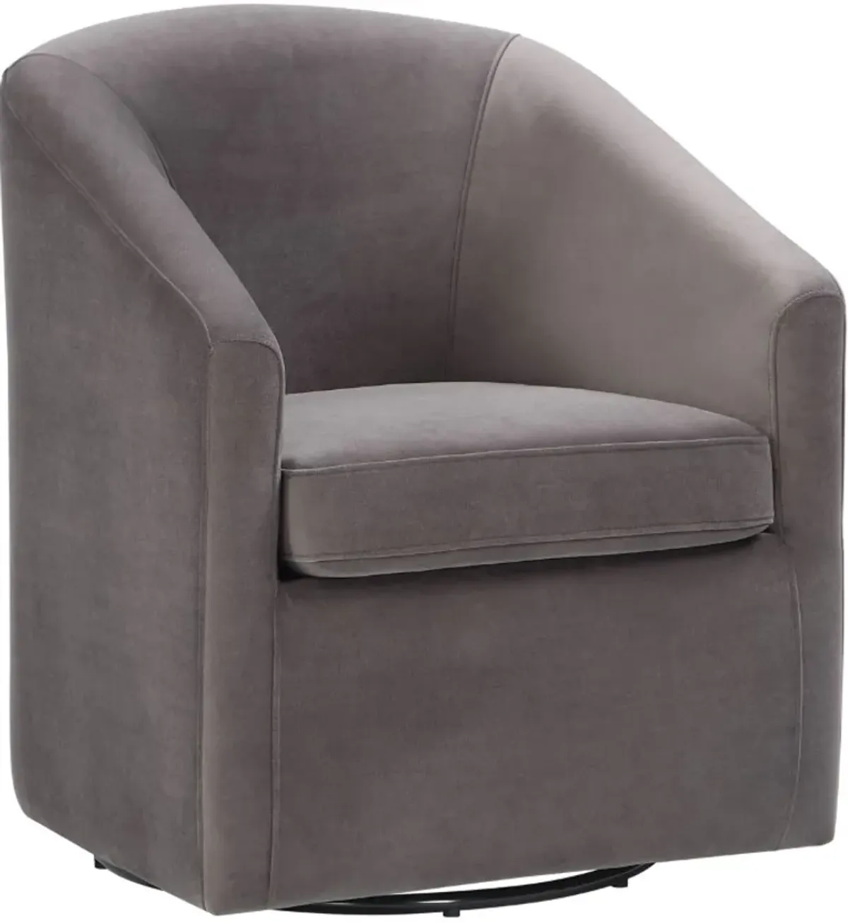 Steve Silver Co. Arlo Fog Upholstered Swivel Barrel Chair