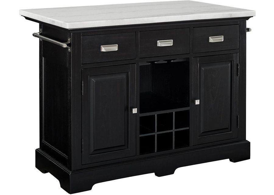 Steve Silver Co. Aspen Ebony/White Counter Kitchen Island