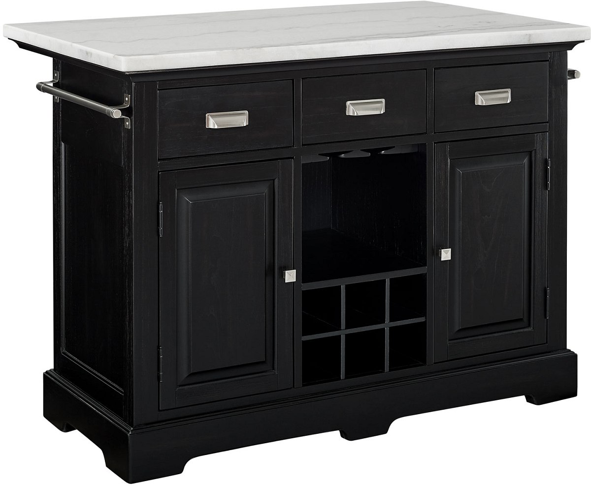 Steve Silver Co. Aspen Ebony/White Counter Kitchen Island