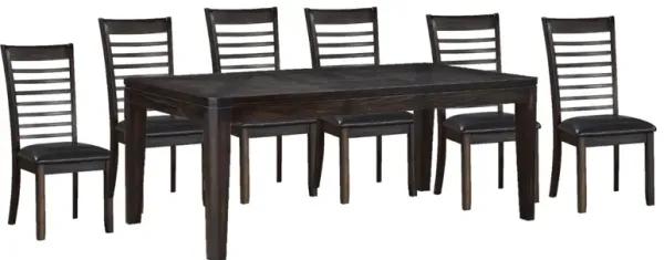 Steve Silver Co. Ally 7-Piece Antique Charcoal Dining Set