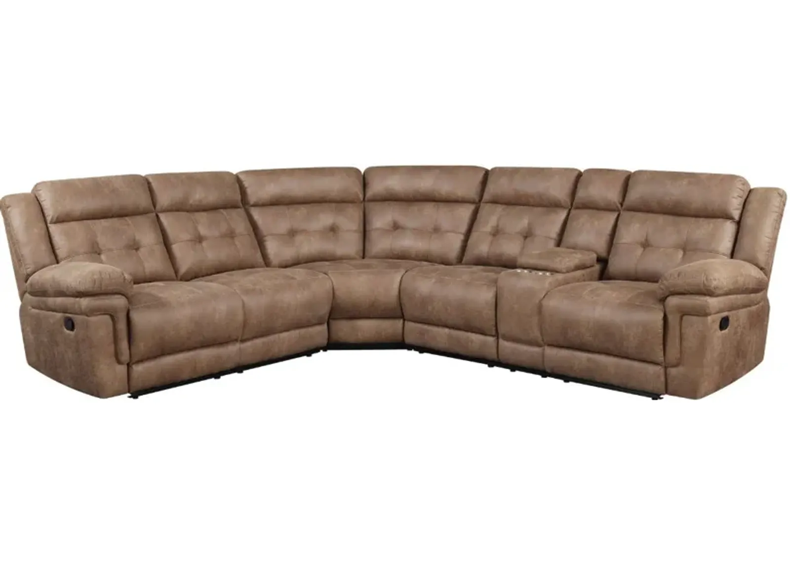 Steve Silver Co. Anastasia 3-Piece Cocoa Manual Reclining Sectional Sofa