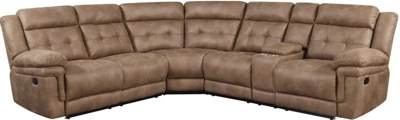 Steve Silver Co. Anastasia 3-Piece Cocoa Manual Reclining Sectional Sofa