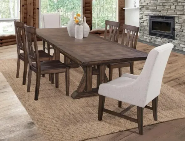Steve Silver Co. Auburn 7-Piece Dark Tobacco Dining Set