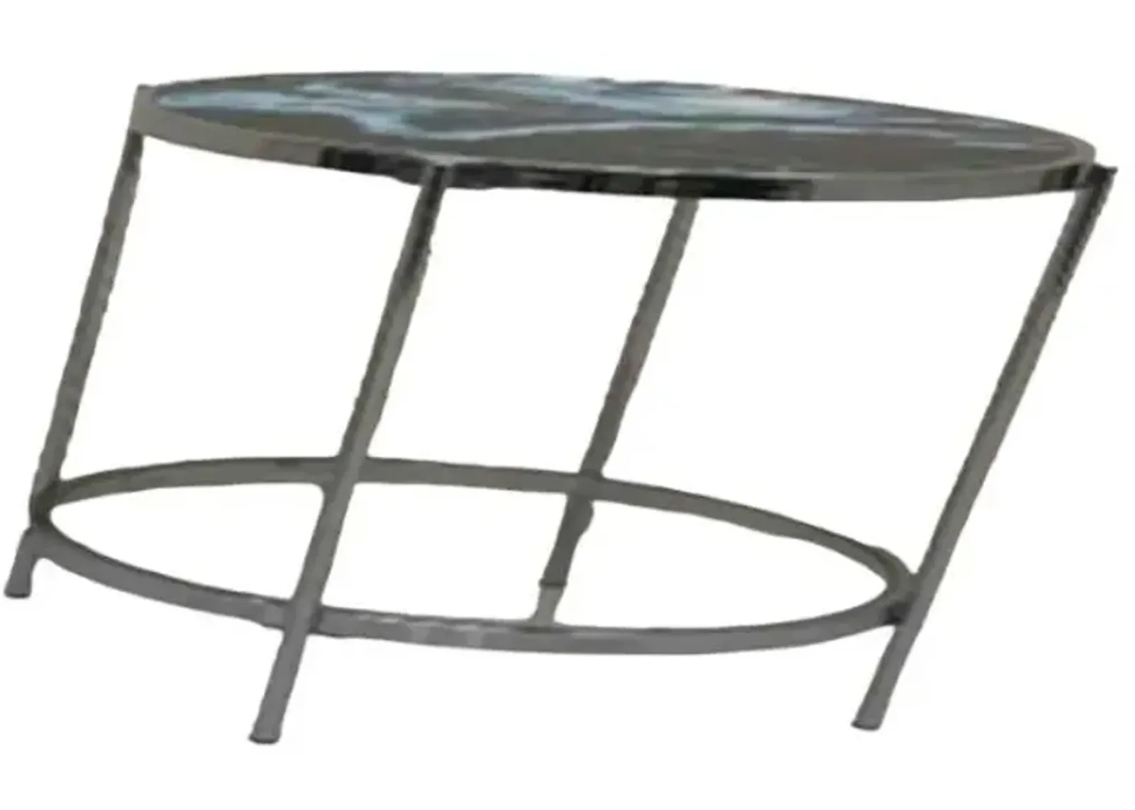 Steve Silver Co. Averie Glass Top End Table with Chrome Base