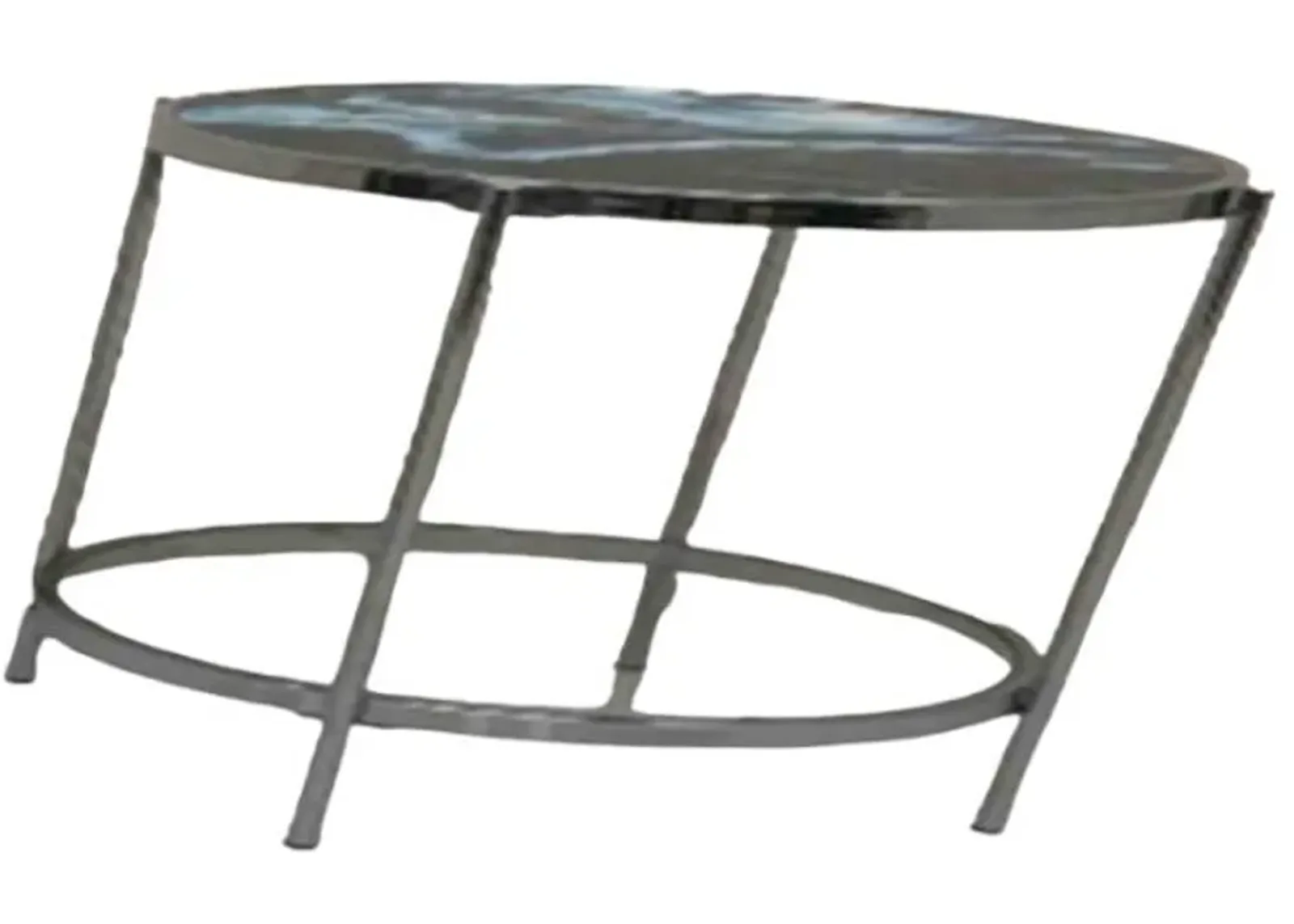 Steve Silver Co. Averie Glass Top End Table with Chrome Base