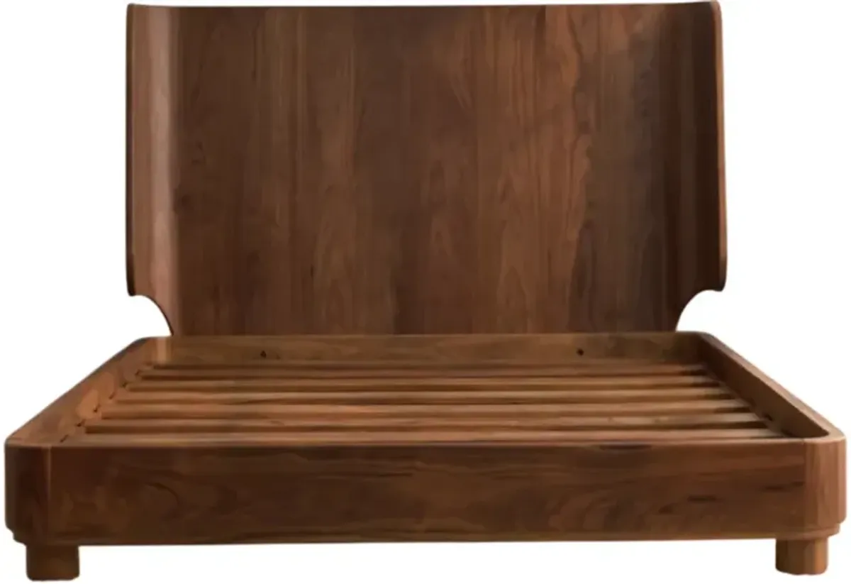 Avocado Montecito Walnut California King Panel Bed