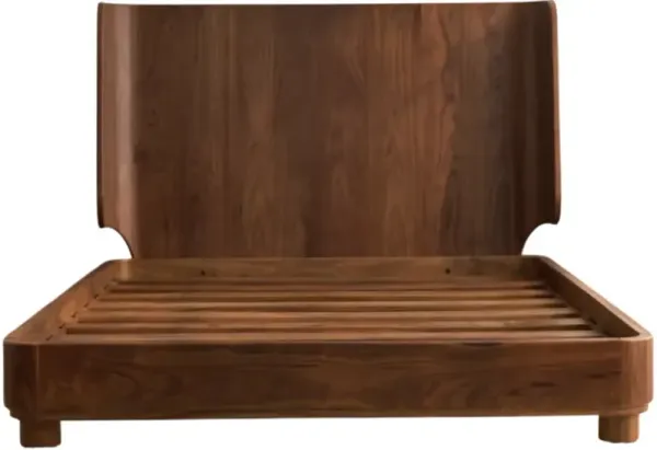 Avocado Montecito Walnut California King Panel Bed