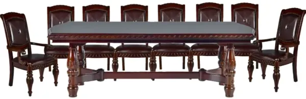 Steve Silver Co. Antoinette 9-Piece Warm Brown Cherry Dining Table Set
