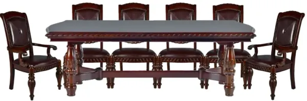 Steve Silver Co. Antoinette 7-Piece Warm Brown Cherry Dining Table Set