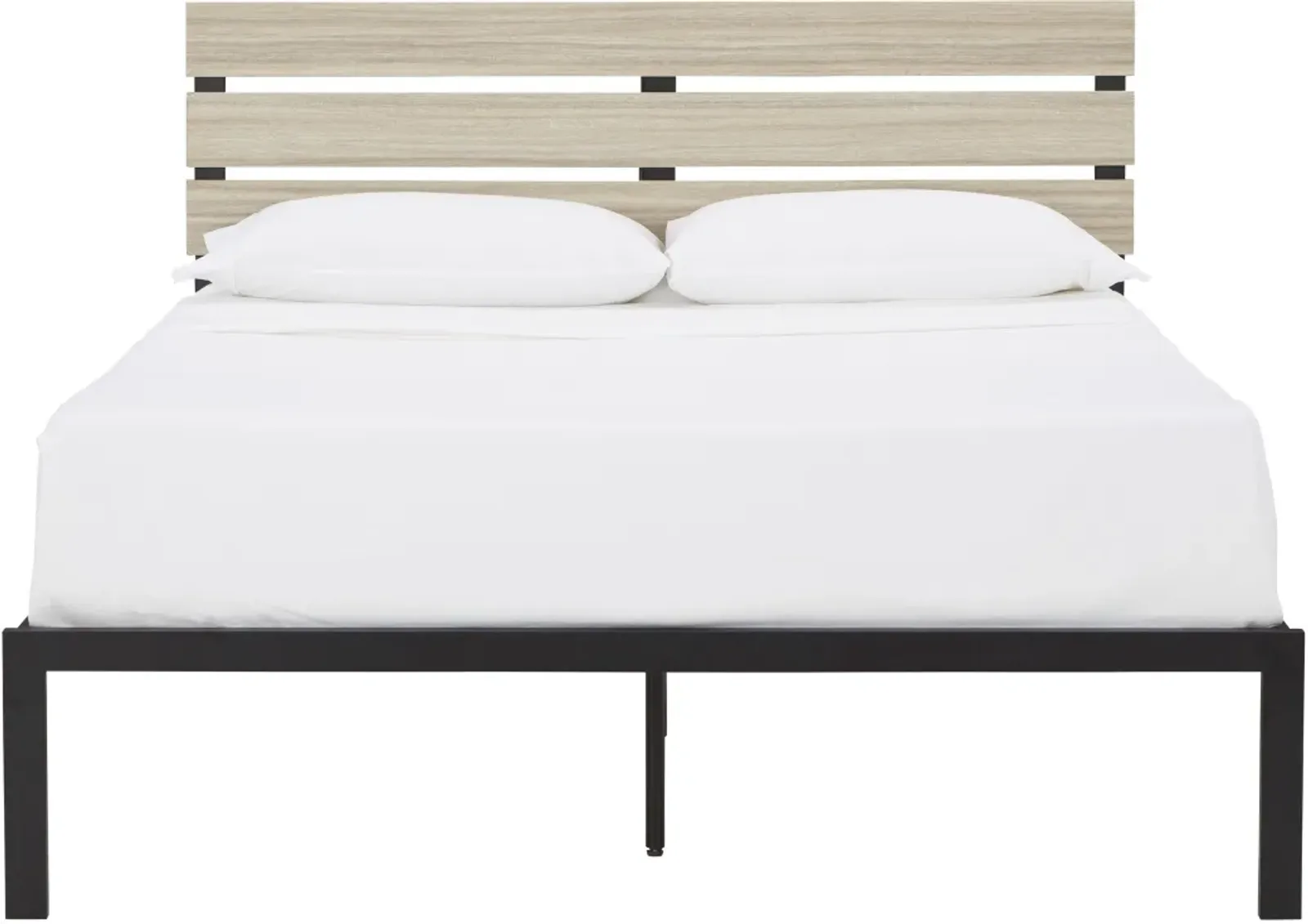 Signature Design by Ashley® Waylowe Natural/Black Queen Platform Bed