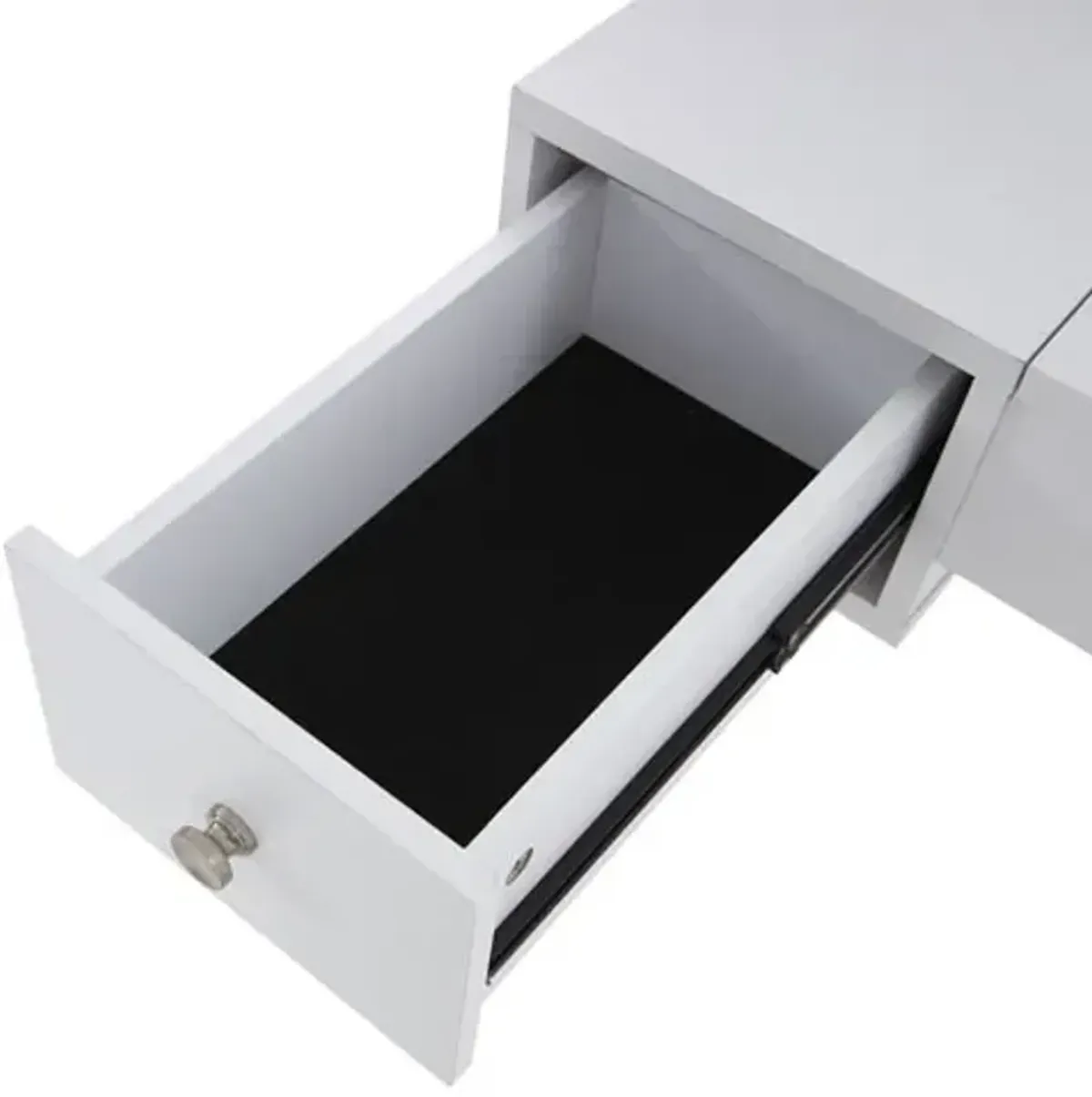 Signature Design by Ashley® Thadamere White Vanity with Stool