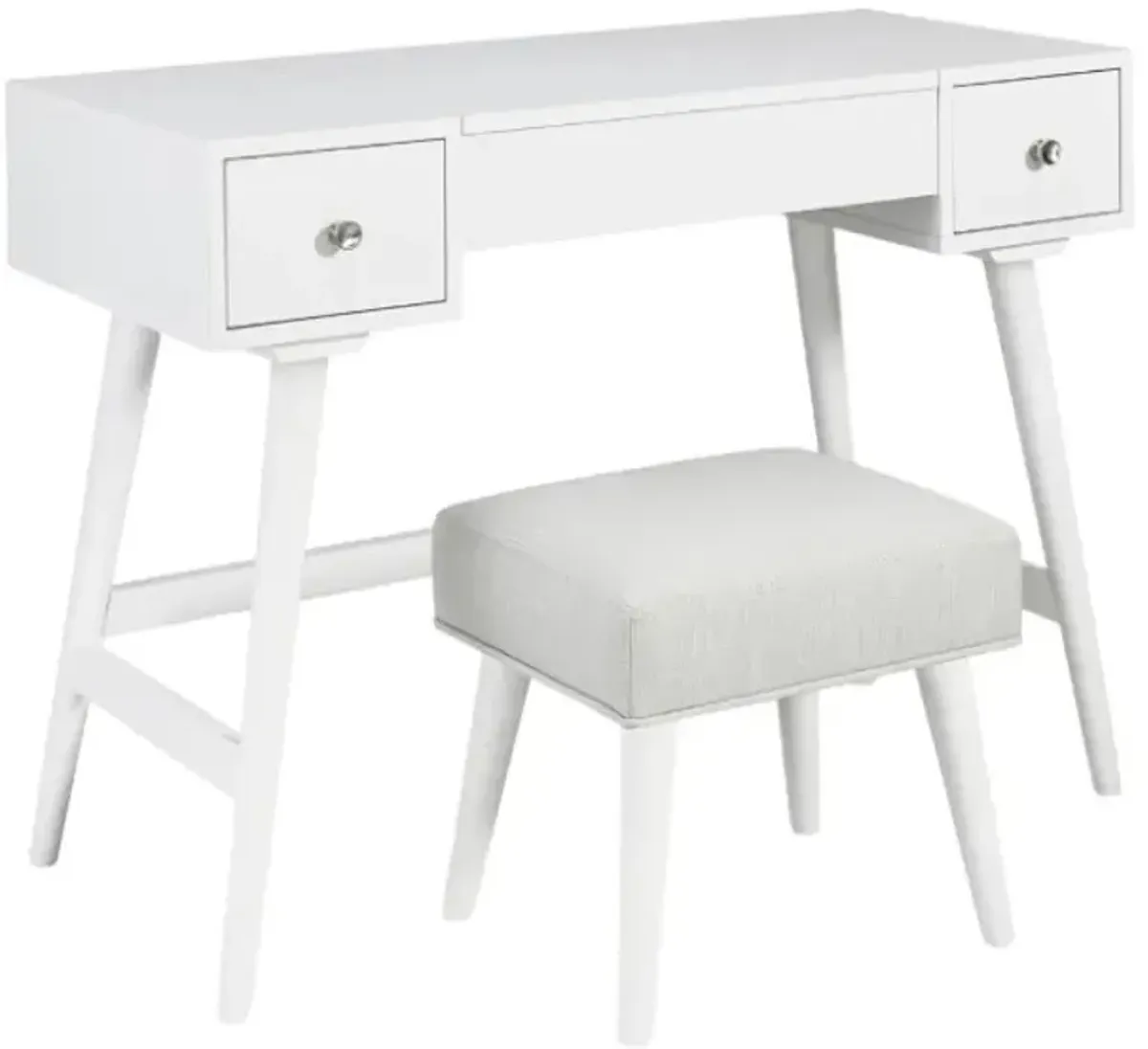 Signature Design by Ashley® Thadamere 2-Piece White Vanity with Stool Set