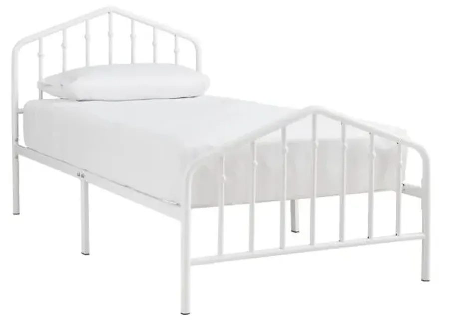 Signature Design by Ashley® Trentlore White Twin Metal Bed