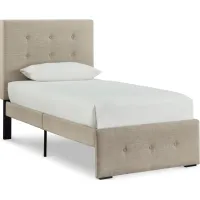 Signature Design by Ashley® Gladdinson Gray Youth Twin Upholstered Panel Bed