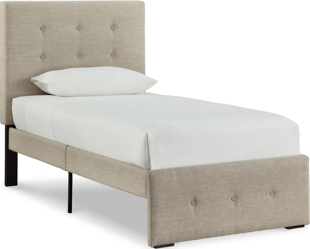 Signature Design by Ashley® Gladdinson Gray Youth Twin Upholstered Panel Bed