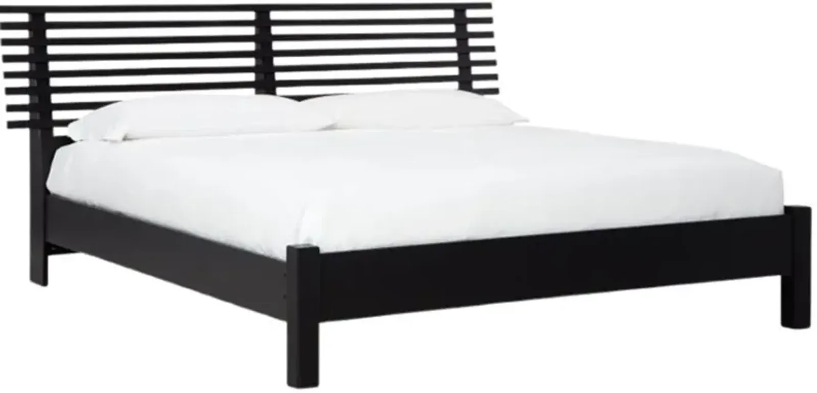 Signature Design by Ashley® Danziar Matte Black Queen Slat Panel Bed